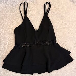 Orange Kiss Black Lace Blouse